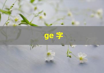 ge 字